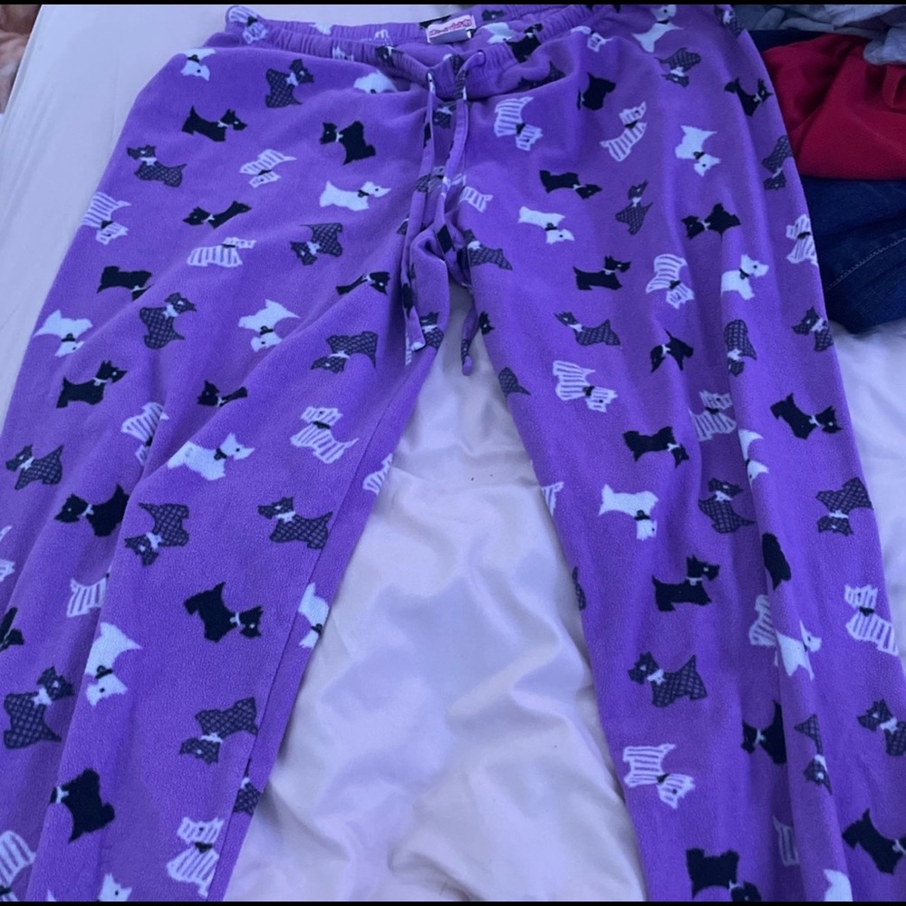 Purple dog pajama pants